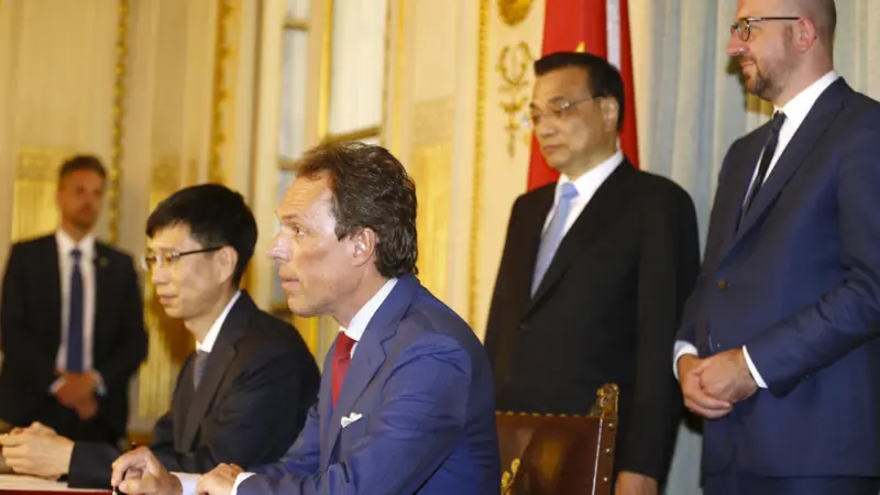 Strategic alliance: The agreement was signed in the presence of the prime ministers of Belgium and China