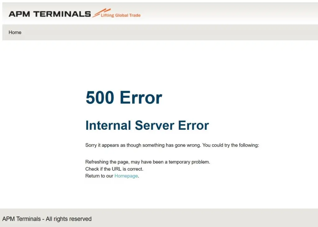 Seventeen APMT terminals have been hit by the attack
