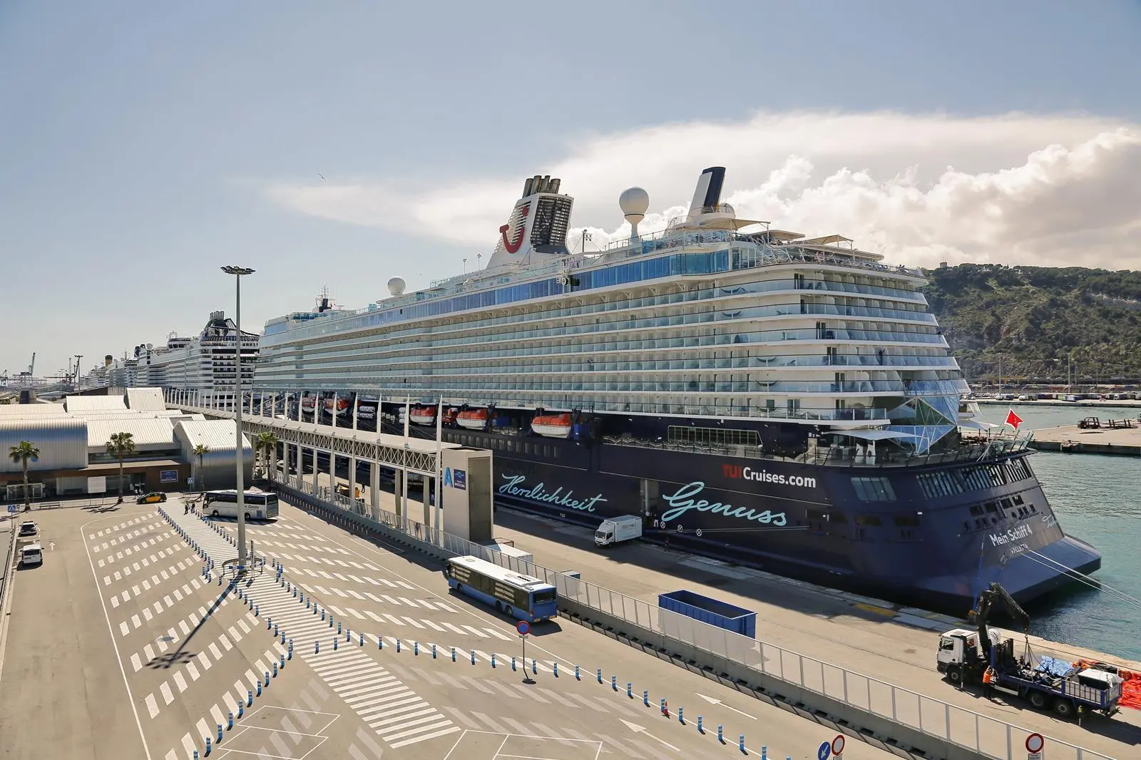 A cruise vessel at Port of Barcelona