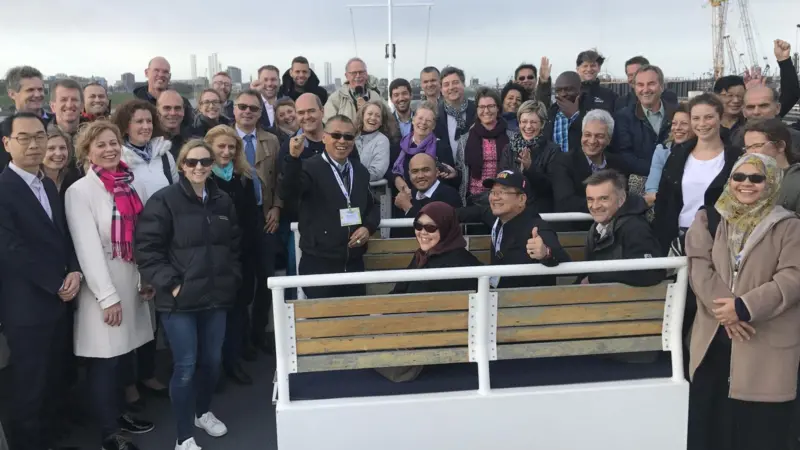 The last day saw delegates treated to a tour of the new sea lock being constructed at Ijmuiden