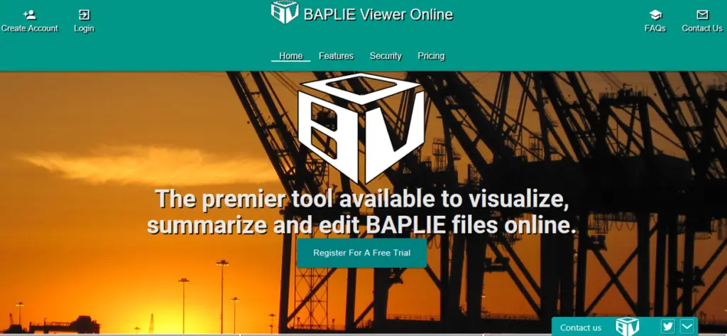 A screengrab of the BAPLIE Viewer Online website