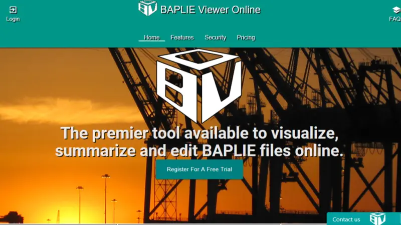 A screengrab of the BAPLIE Viewer Online website