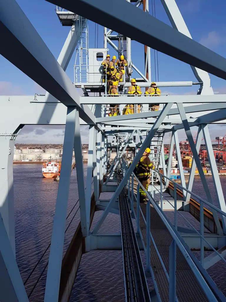 Peel's Dublin port invited Dublin Fire Brigade to the port to act out worst case scenarios. Credit: Peel Ports