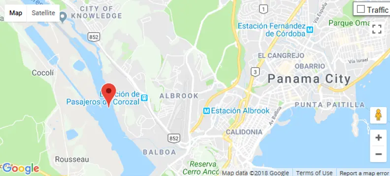 A screengrab from Google Maps of the proposed location of the Corozal container port as it stood in 2014