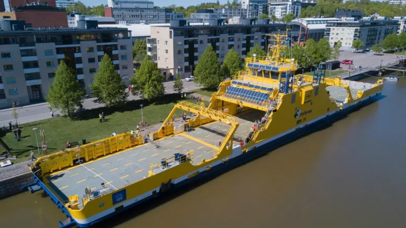 Elektra diesel-electric roll-on roll-off passenger/car ferry is owned by FinFerries Photo: FinFerries