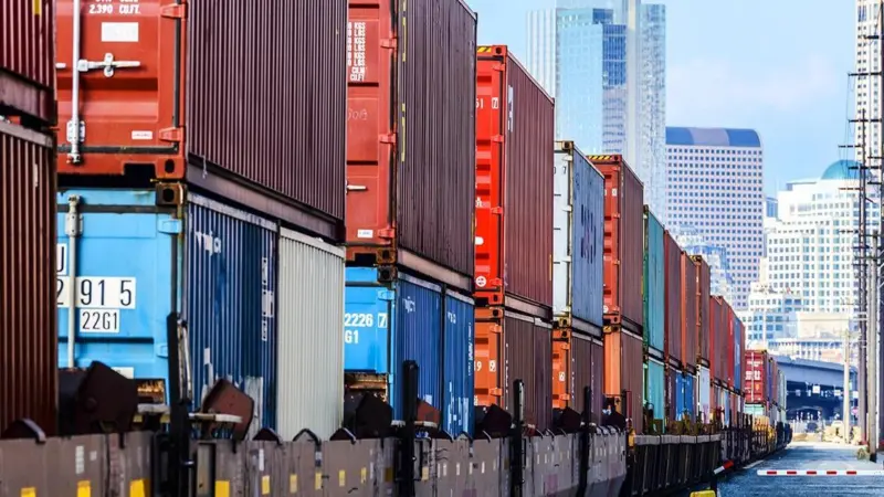Containers at a terminal