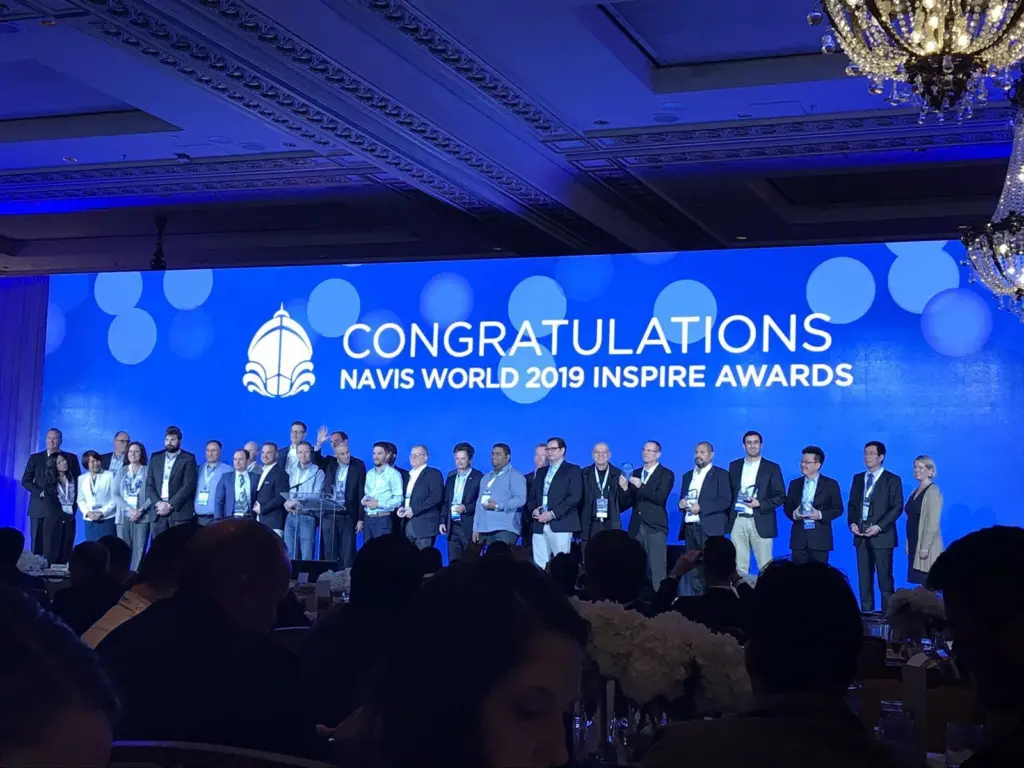 Award winners celebrate their successes. Credit: Navis