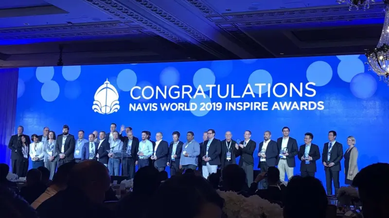 Award winners celebrate their successes. Credit: Navis