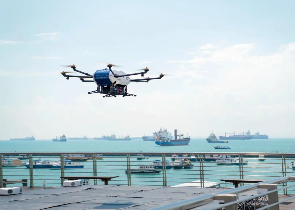 A drone in flight