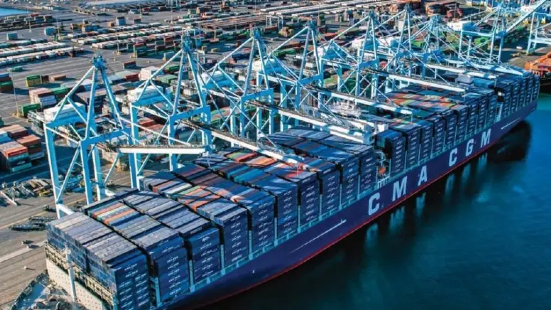 Ship in the Port of Los Angeles