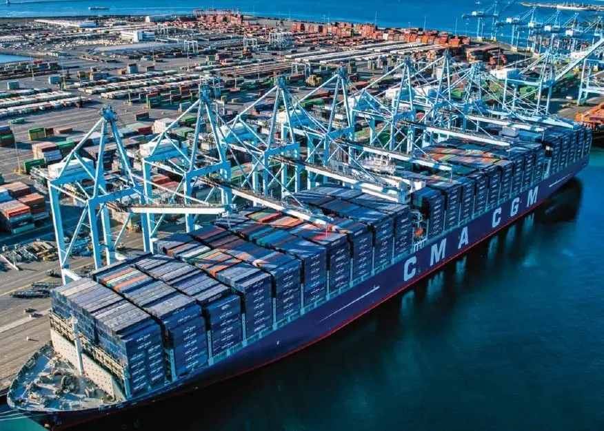 Ship in the Port of Los Angeles