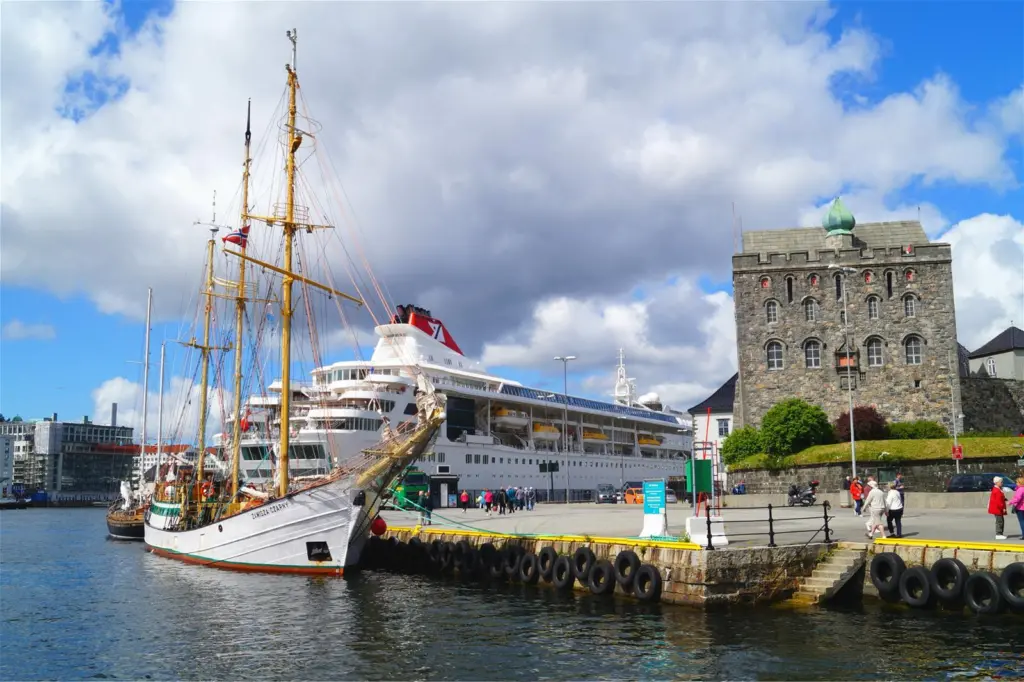 The Port of Bergen has established a strategy for reducing the environmental impact from cruiseships Photo: Gjertrud Coutinho and Bergen Tourist Board