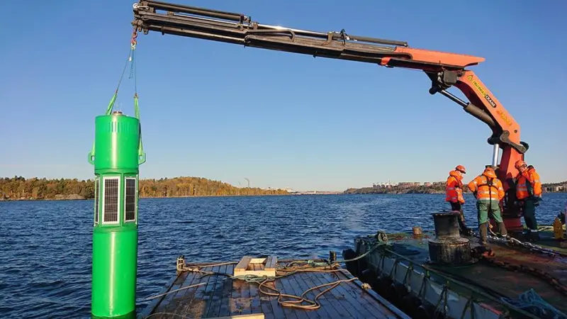 Ports of Stockholm is testing a unique solar-powered smart buoy in its fairway