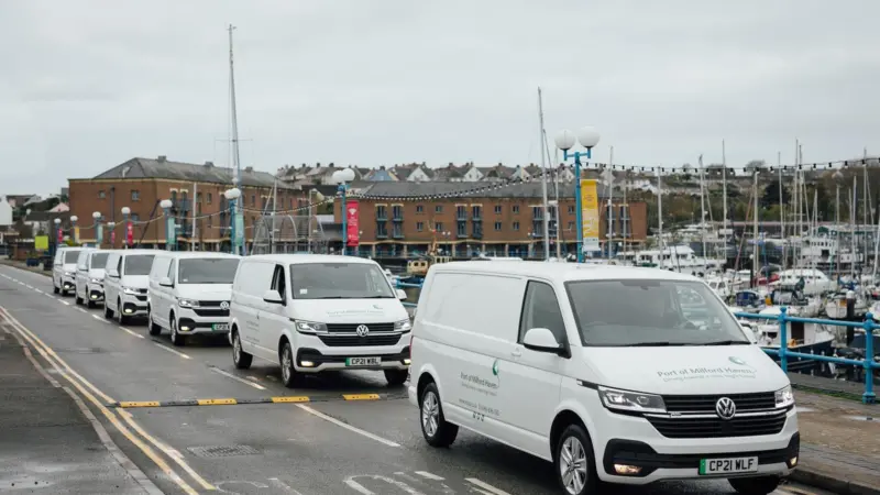 The port has invested in electric vehicles as part of its commitment to reducing its carbon emissions.