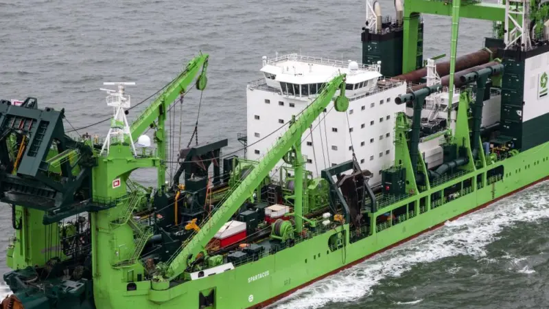 Spartacus, one of the largest and most powerful self-propelled cutter suction dredgers