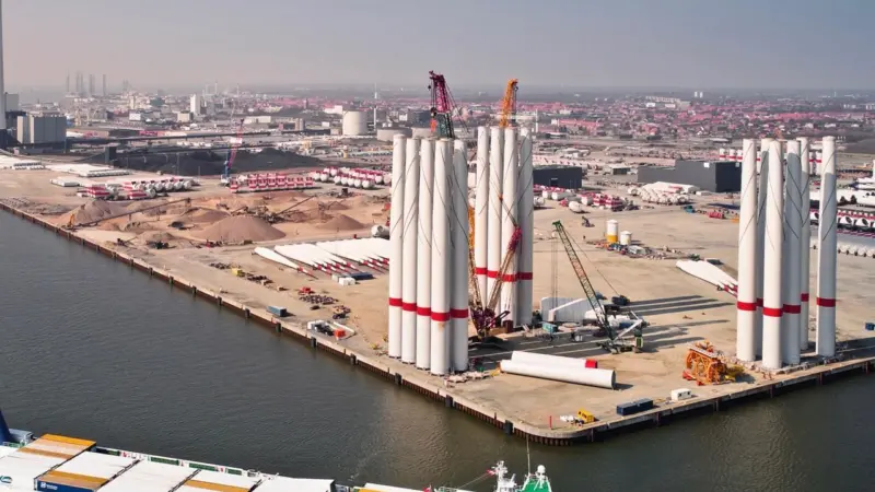 Port Esbjerg is busy building more pre-assembly sites for offshore wind