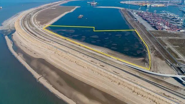 The port area inside the yellow lines has been earmarked for renewable fuels