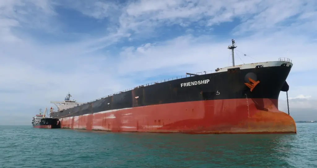 MT Friendship was bunkered with a B10 biofuel blend that composed of VLSFO blended with 10% second-generation, waste-based and ISCC-certified Used Cooking Oil Methyl Ester (UCOME)