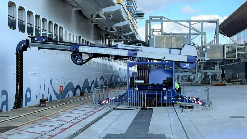 AIDACosma connects to shore power at Horizon Cruise Terminal