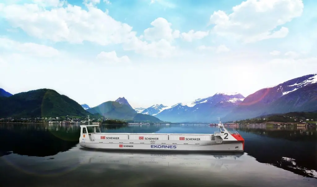 DB Schenker said its fully electric vessel includes a unique design making it the vessel first of its kind in the world