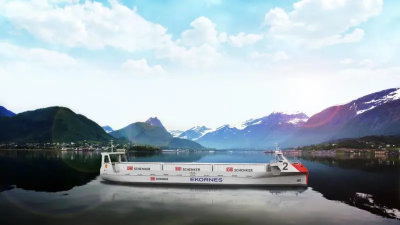 DB Schenker said its fully electric vessel includes a unique design making it the vessel first of its kind in the world