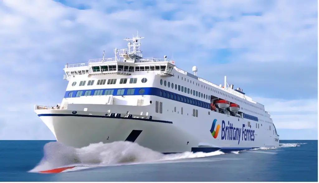An artist impression of Brittany Ferries’ newbuild hybrids