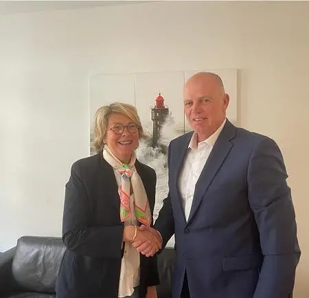 ESPO and Interferry intend to take a joint approach on the uptake of OPS Pictured: Isabelle Ryckbost, ESPO and Mike Corrigan, Interferry