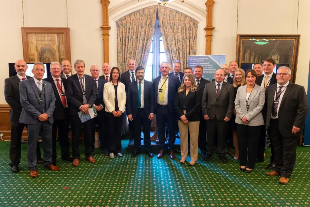 The Milford Haven Waterway Future Energy Cluster has unveiled its vision for an accelerated net zero future at the Houses of Parliament