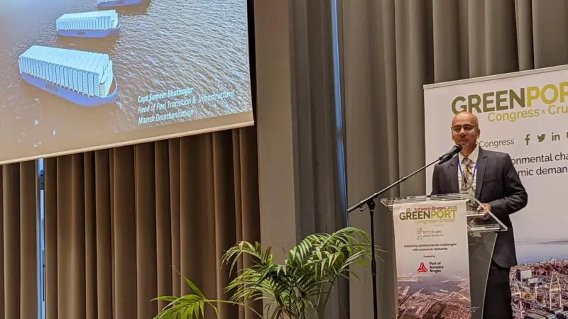 Captain Sameer Bhatnagar from A.P. Moller-Maersk, urged port operators to ‘lean out’ in investing in the required methanol supply infrastructure