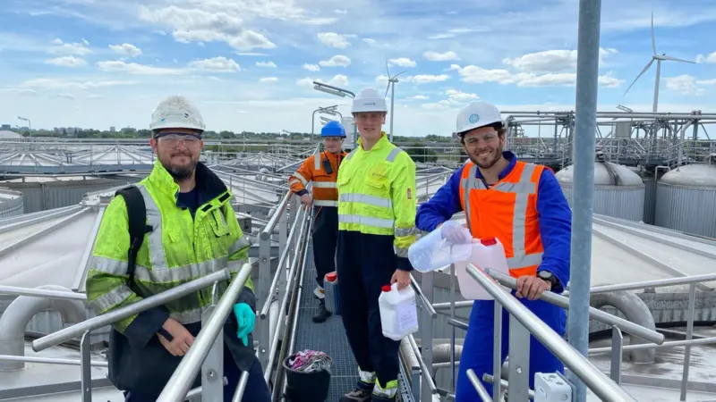 The team from GoodFuels and Control Union added the isotopic tracer to a batch of sustainable biofuel before delivery to the tanker Nord Gardenia