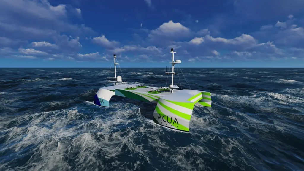 ACUA Ocean H2-powered autonomous vessel rendition