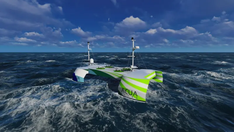 ACUA Ocean H2-powered autonomous vessel rendition