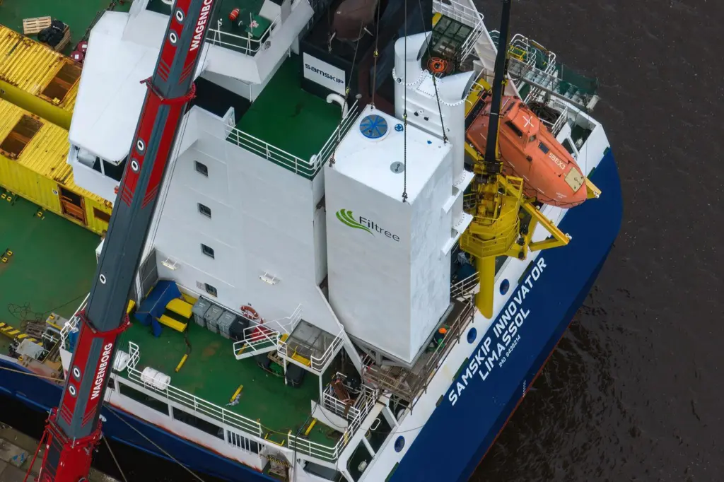 Samskip's carbon capture and utilisation (CCU) system