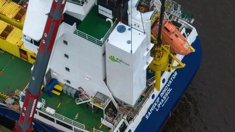 Samskip's carbon capture and utilisation (CCU) system