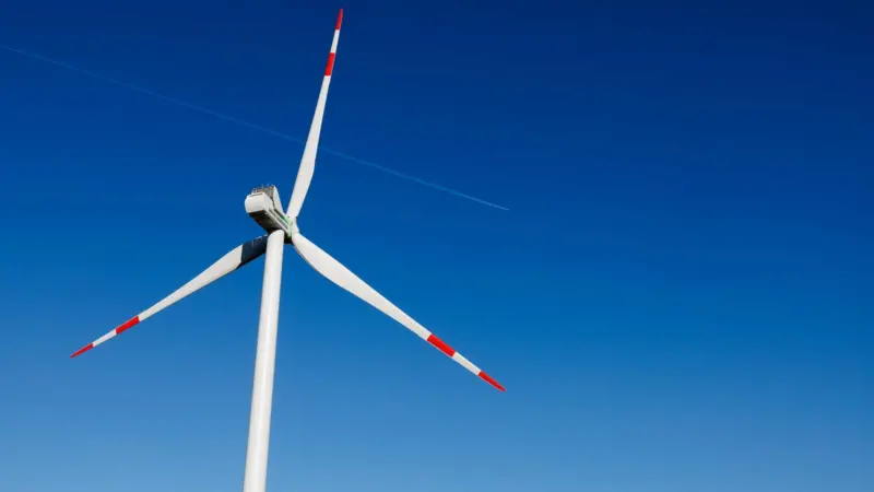 Wind turbine from a Wind4Wallonia windfarm