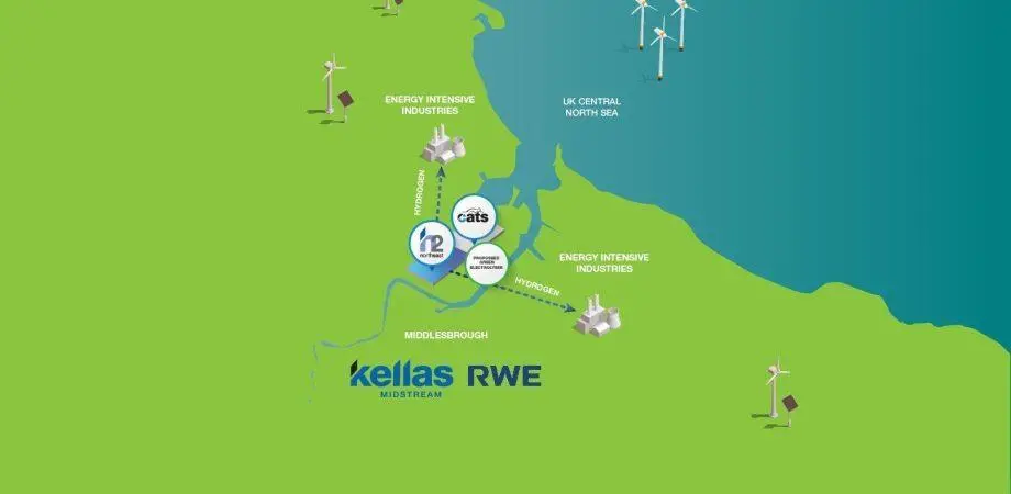 Green hydrogen on Teesside map