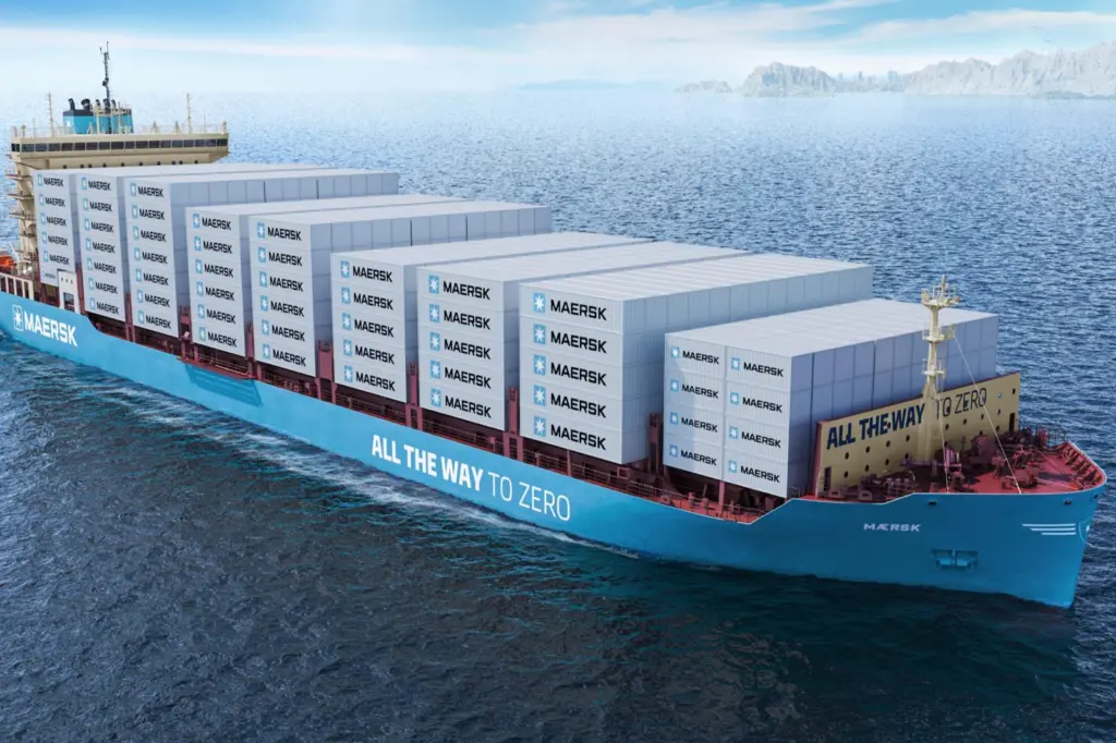 The green methanol powered Maersk Soltice 3D