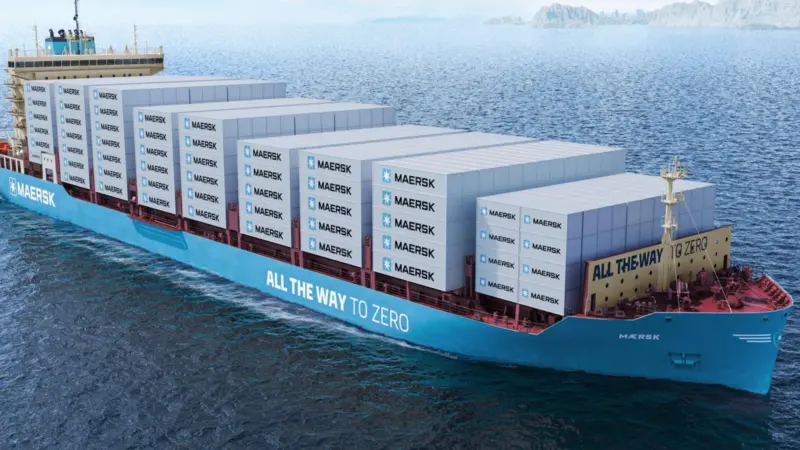 The green methanol powered Maersk Soltice 3D