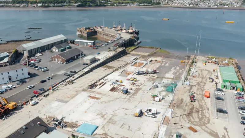 An extended slipway has been constructed at Pembroke Port