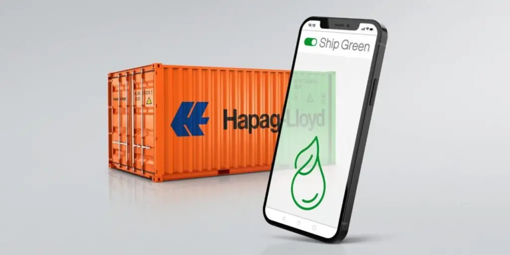 Hapag-Lloyd container plus Ship Green app