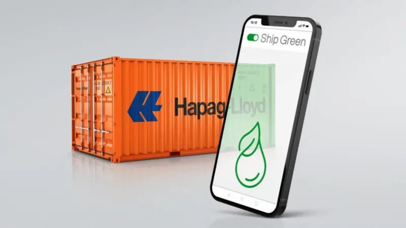 Hapag-Lloyd container plus Ship Green app