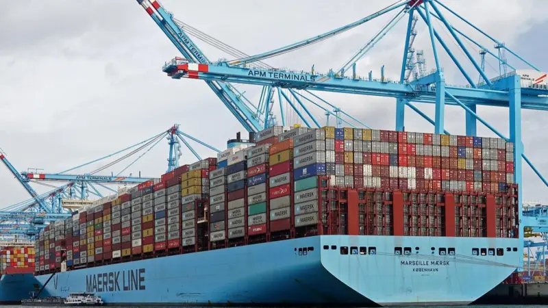 Maersk ships at quayside