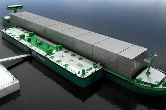 An artist's impression of PortLiner's new bunkering station
