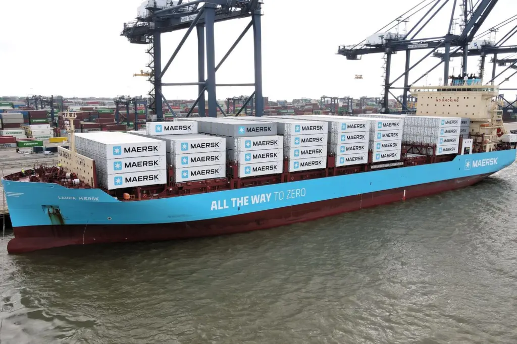 Laura  Maersk at Felixstowe