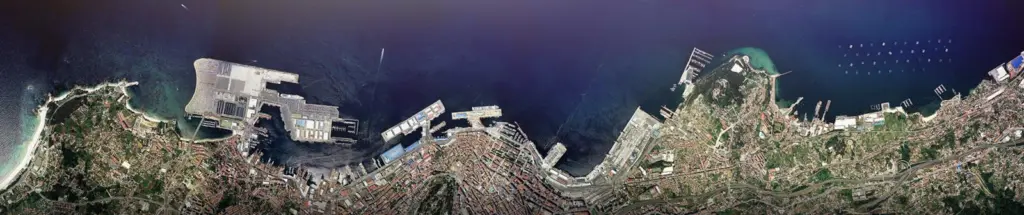 Aerial port shot