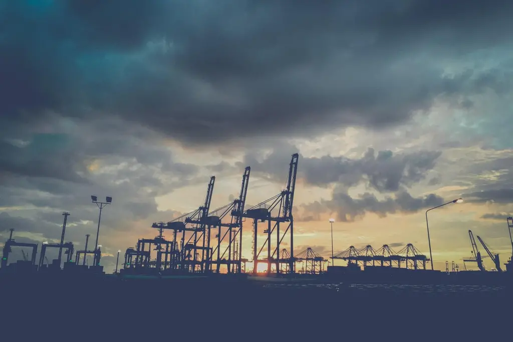 Port terminal dusk shot