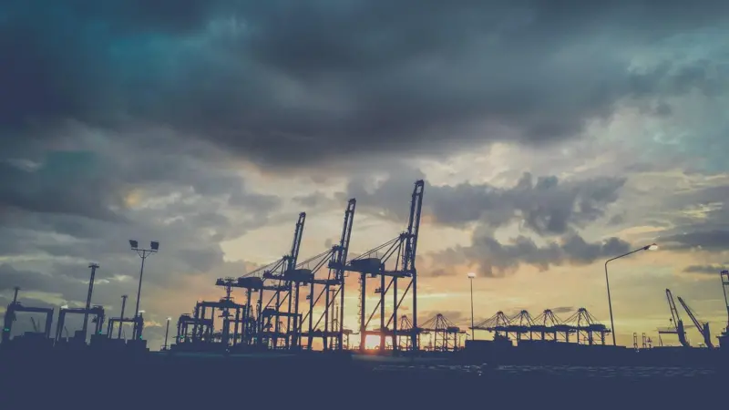 Port terminal dusk shot