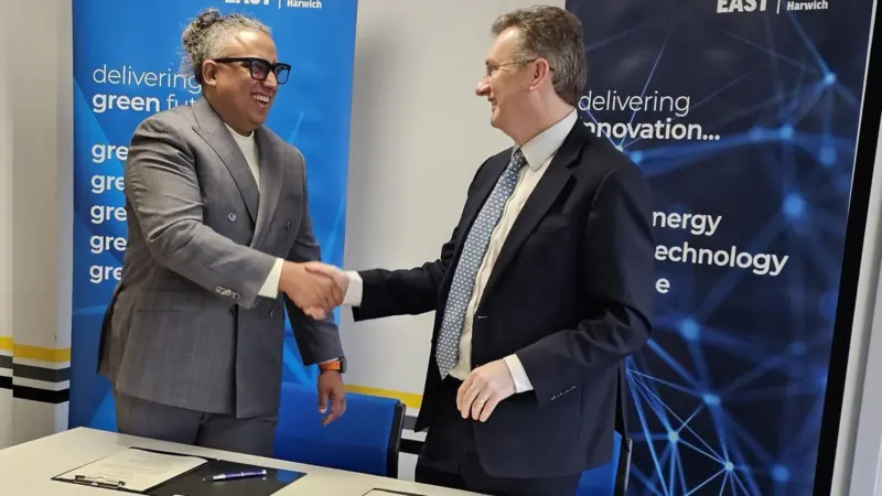 Dr Jehan Kanga, founder and CEO of Rux Energy and Freeport East CEO, Steve Beel