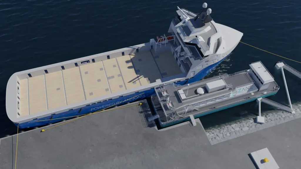 Floating ammonia barge