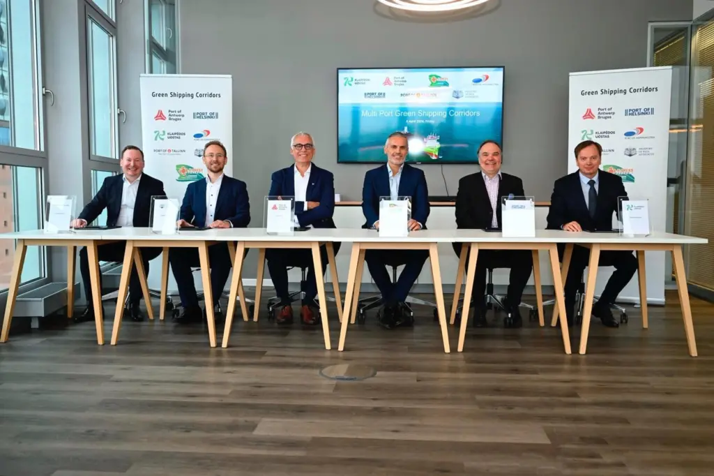 Port of Tallinn, Margus Vihman; Port of Riga, Edgars Suna; Port of Antwerp Bruges, Luc Arnouts; X-Press Feeders, Sergio Spinosa; Port of Helsinki, Vesa Marttinen